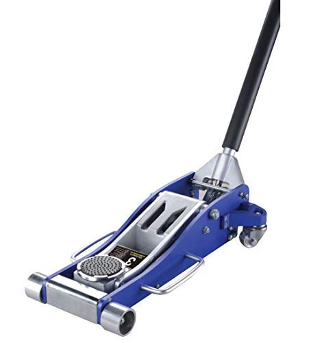 K Tool International 63099 3 Ton Xd Automotive Aluminum Service Floor Jack For Garages, Repair Shops, And Diy, 6,000 Lbs. Capacity, Hydraulic Lifting Range 3.75" - 19.25", Dual Pump, Blue/Silver #TOP1