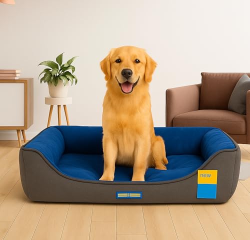 Image of Premium Orthopedic Dog Bed - Small /Medium /Large Size, Washable Cover & Anti-Skid Base - Plush Pet Sofa for Dogs & Cats