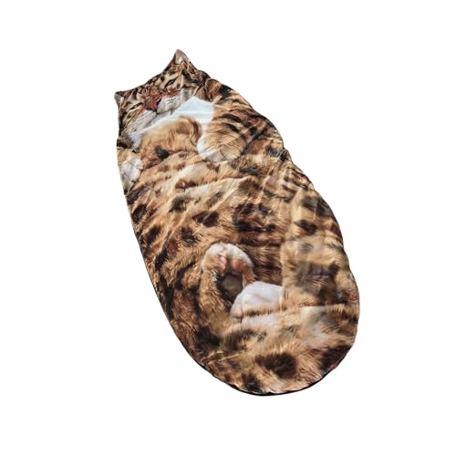 Sac de Couchage en Peluche,Couverture Chaude Lavable - Sac de Couchage Adulte,pour Camping, Voyage, soirées Pyjama, intérieur, Relaxation au Sol