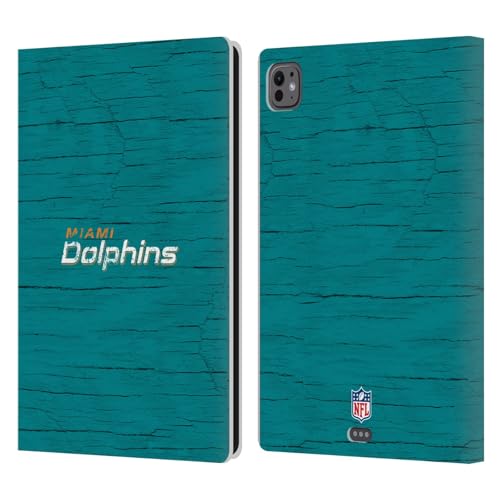 Étui iPad Pro 11 M4 NFL Miami Dolphins - Étui portefeuille en cuir Head Case