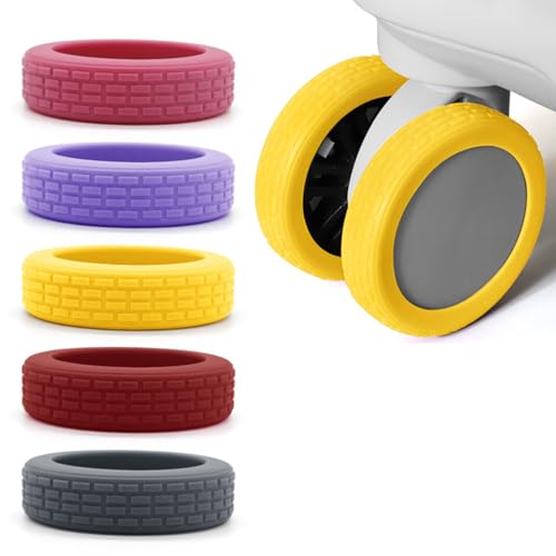 8 Pcs Luggage Wheel Covers 5.5cm Suitcase Wheel Covers Silicone Reduce Noise Luggage Wheel Protector Covers for Suitcase4