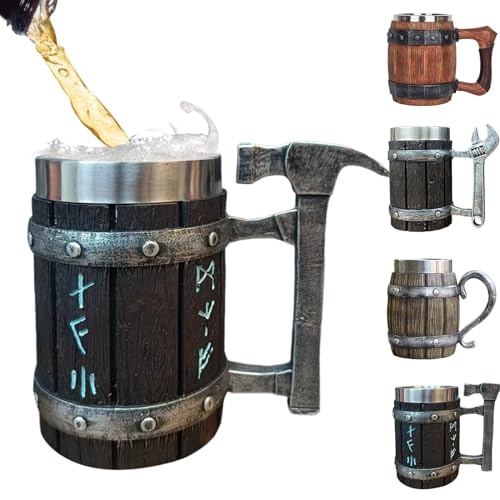 Amazon.co.jp: ビール樽カップ 海賊ジョッキ 樽型 マグカップ ビア