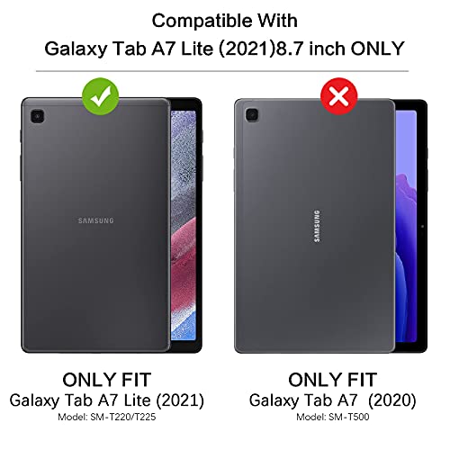 Bentoben Galaxy Tab A7 Lite 8.7 Inch 2021 Case, Slim Glitter Sparkly Pu Leather Stand Folding Folio Shockproof Protective Tablet Case For Samsung Galaxy Tab A7 Lite 8.7 Inch Sm-T220/T225, Rose Gold #TOP1