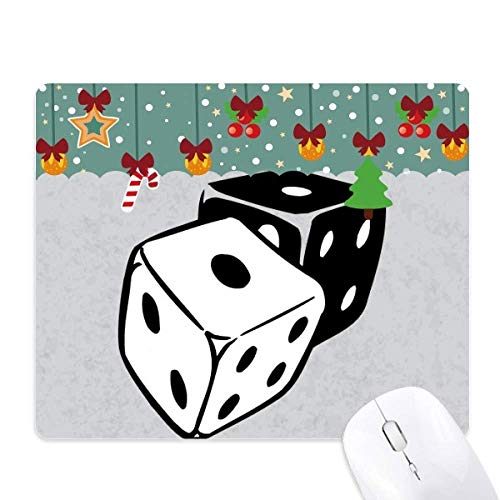 Tapis de souris de jeu dés casino noir blanc grand tapis de bureau