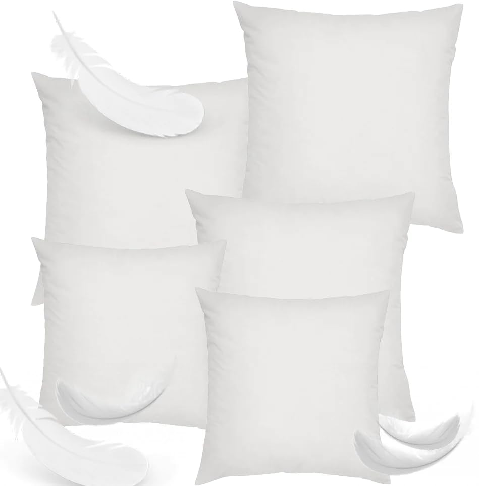 iSTYLE MODE BETTER HOME CHOICE Pack of 2 Duck Feather Cushion Inserts in 100% Hypoallergenic Downproof Cotton Cover, Double Stitched Seams (2 Pack, 20" x 20"-50 x 50cm)