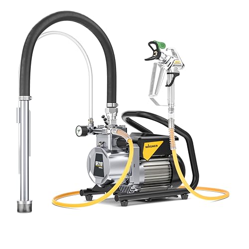 WAGNER Pompa a membrana SuperFinish 21 Pro Airless HEA - dotata di tecnologia HEA, ideale per iniziare a lavorare con i sistemi Airless, Portata max. 2,1 l/min, Tubo HD DN6, 15 m