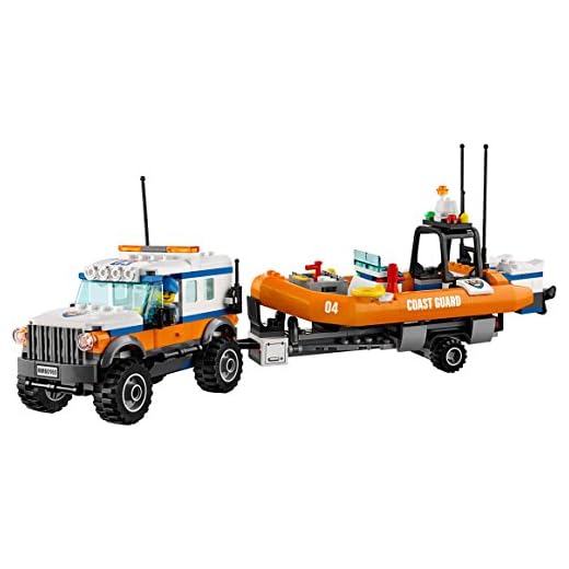 LEGO City 60165 - "Geländewagen mit Rettungsboot Konstruktionsspiel, bunt
