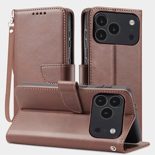 Étui de protection iPhone XR marron fini les rayures grâce au rabat portefeuille en cuir