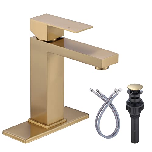 Brushed Gold Bathroom Faucet ARCORA Modern Bathroom Faucets for Sink