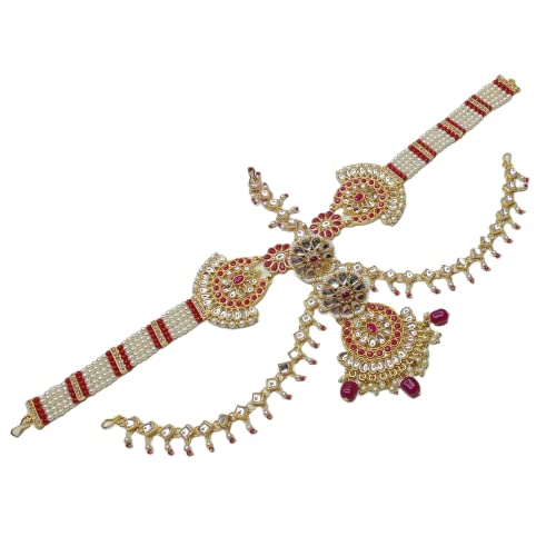 See full amazon price history chart for Traditional Rajasthani Gold Plated Dulhan Bridal red maroon Sheeshphool Minakari and kundan work Matha Patti with Borla in Kundan and Pearls for Women and Girls Traditional Rajasthani Gold Plated Dulhan Bridal red maroon Sheeshphool Minakari and kundan work Matha Patti with Borla in Kundan and Pearls for Women and Girls (B0B18WWMLQ) Amazon Price History, Amazon Price Tracker