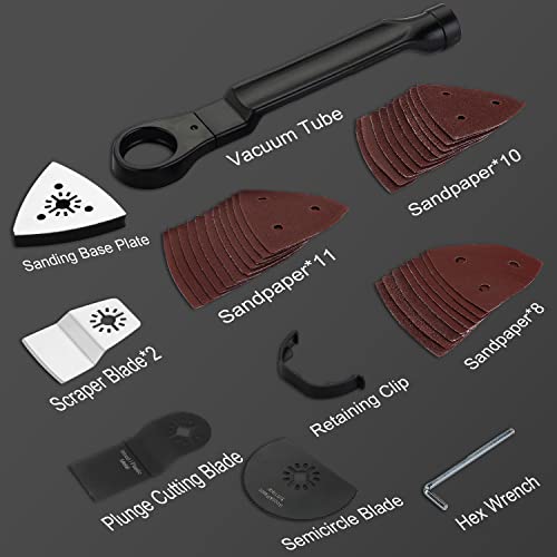 Outil multifonction oscillant multi-fonctions 6 vitesses pour poncer et scier