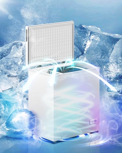 Muhub 10.0 Cu.Ft Deep Freezer with Removable Basket,Top Opening Chest Freezer, 10.0 Cubic Feet Large Freezer, Low noise，Adjustable Temperature（10.0 Cu.Ft) - Thumbnail 6