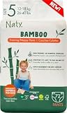 Naty Bamboo - Pannolini a mutandina in Viscosa di Bambù – Morbidezza e tocco setoso, Pannolini a base vegetale, Dermatologicamente testati per pelli sensibili e super assorbenti (Taglia 5, 72 pezzi)
