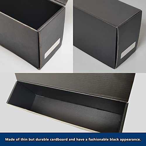 Trading Card Storage Box With Card Dividers, 8 Count Black Cardboard Baseball Card Storage Box | Sports Card Storage Boxes | Trading Card Box | Card Holder Box For Football Cards, Mtg Card Storage Box, Vertical #TOP6