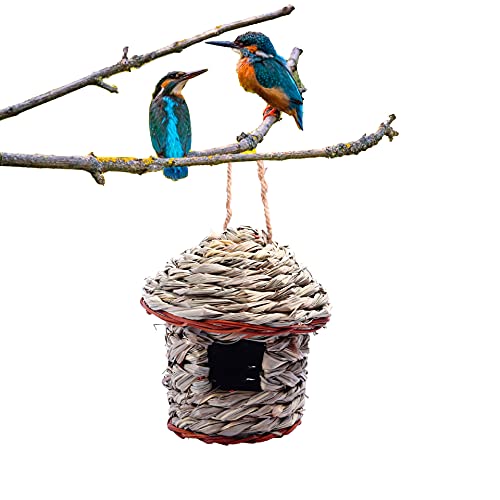 Zrfamily Birds Nest,Handmade Crafts Creative Straw Bird's Nest Garden Decorations M-Medium #TOP7