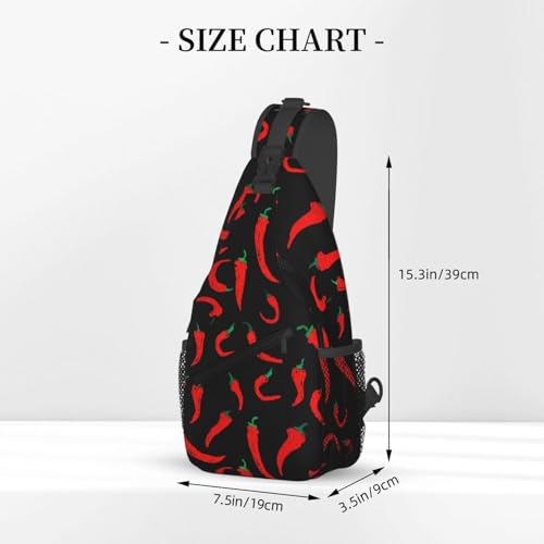 Chili Pepper Sling Backpack Unisex Crossbody Chest Bag Shoulder Chest Bag For Women Men Hiking Travel3