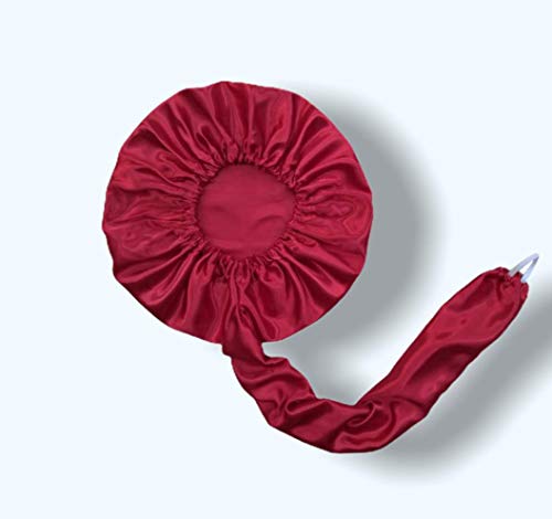 Kit 2 Touca Difusora Secadora Cetim Seda Anti Frizz Vermelha