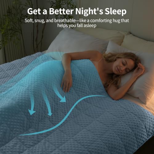 Image of Uttermara Cooling Weighted Blanket for Adults, 15 lbs Queen Size 60 inch x 80 inch