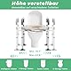 Airminti Toilettensitzerhöhung mit Armlehnen, WC Sitzerhöhung Aufstehhilfe Toilette Einstellbare Höhe und Breite Toilettengestell, Toilettenerhöhung toilettenaufsatz für senioren Behinderten Schwanger