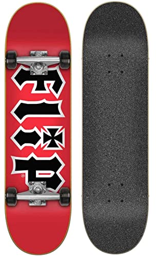HKD Red 8.25'x31.85' Flip Complete Skateboard, Multicolor
