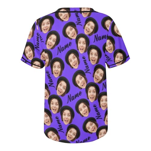 Camiseta de béisbol personalizada con foto y nombre, diseño personalizado para adultos miniatura 5