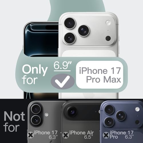 Image of JETech Liquid Silicone Case for iPhone 17 Pro Max 6.9-Inch, Silky Soft Touch Full-Body Protection, Anti-Scratch Shockproof Phone Cover with Microfiber Lining (Midnight Green)