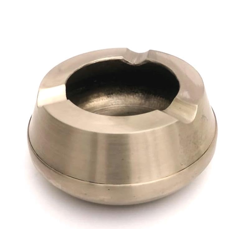 Tangerine Brass Matte-Finish Ashtray for Cigarette with 3 Slot– Stylish & Durable | Gift for Men-image-5