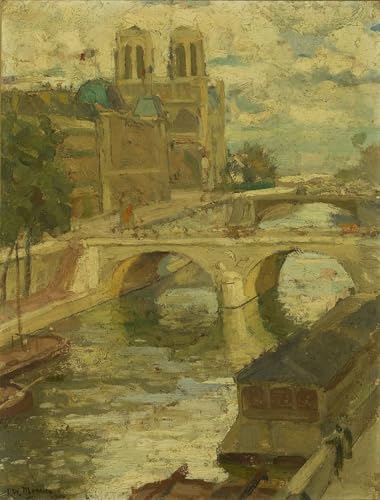 Cuadro artístico de Notre Dame en lienzo de alta calidad de 60x90cm para pared