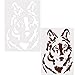Plastic Coffee Spray Stencils Powdered Sugar Sieve PVC Mold Fondant Template Wolf Head Cake Decorating Embossed Molds DIY Dessert Baking Tools