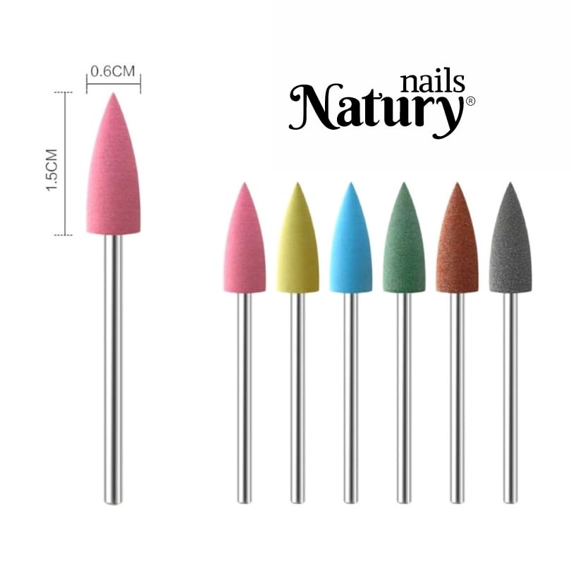 Silicone Nail Lathe Cutter Set 6 Pcs Nail Polish Buffer Buffer 180 to 800 Grit, Black,blue,green - Image 3