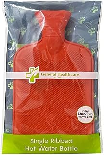 General Healthcare Hot Water Bottle - Ribbed On One Side - 2 Litre
