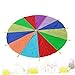 WOONEKY Play Parachute Rainbow Umbrella for Outdoor Activities Kindergarten Team Games Durable Design in Colors for Group Exercise and