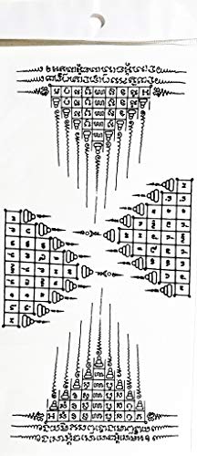 PP TATTOO 1 Sheet Sak Yant Thai Temple Tattoo Antique Pattern Yantra Magic Tattoos Body Art Fake Tattoo for Women Men Teens Arm Temporary Tattoo Body Sticker