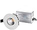 OBSESS 3-Inch IP65 Waterproof Recessed Trim with 8W COB LED Downlight, Damp Location Use, Bathroom Led Lighting, Shower Room Downlights Ceiling Light, White, Aluminium, Dimmable, Neutral White 4000K