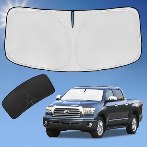 Sun Shade Sunshade for Toyota Tundra Windshield Cover, 4-Layer Front Window Shade Custom fit Tundra...
