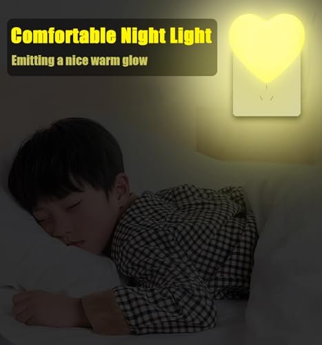 Image of INZU Night Lights Plug into Wall, LED Night Light for Kids, Cute Nightlight with Auto Dusk to Dawn Sensor, LED Nightlight with Soft Warm Light for Bedroom, Nursery, Bathroom, Hallway (Yellow)
