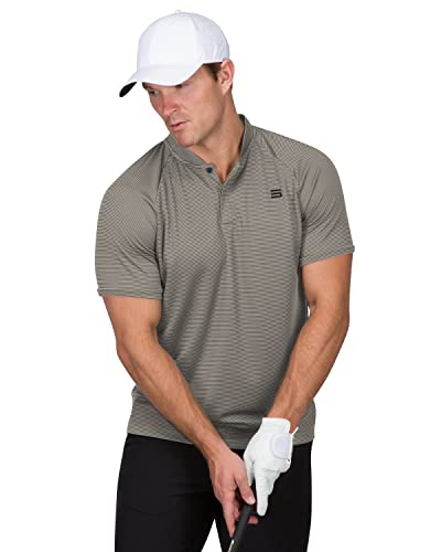 Image of Three Sixty Six Collarless Golf Shirts for Men - Men's Casual Dry Fit Short Sleeve Polo, Lightweight and Breathable
