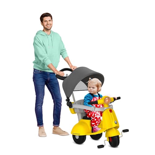 Triciclo Banderetta C/Capota Passeio & Pedal (Amarelo) Bandeirante