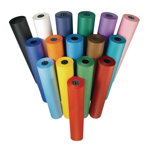Colorations Dual Surface Paper Roll Classroom Supplies for Arts and Crafts Flame Red (36" x 1000') - DSFR by Colorations - Image 5