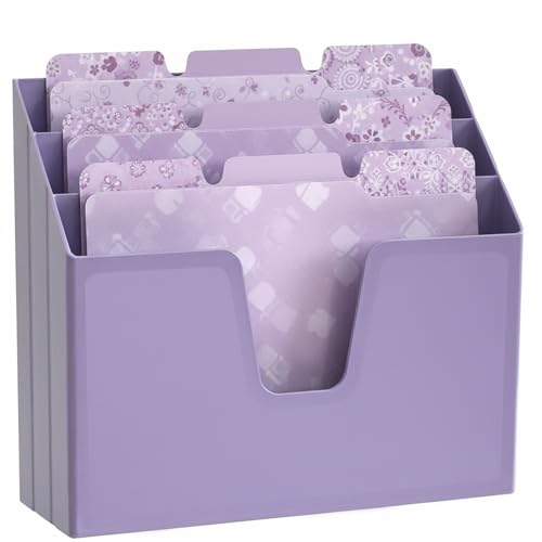 Acrimet Unterlagenhalter Dreifach Horizontalen (Solide Lila Farbe)