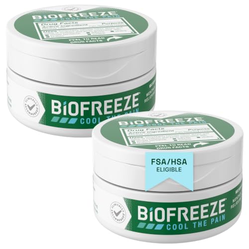 Biofreeze Pain Relief Cream, Menthol Cream for Arthritis, 3 oz (2 pack)