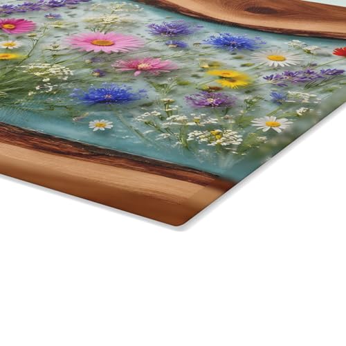 Tabla de cortar rectangular personalizada en vidrio 38x28 cm miniatura 4