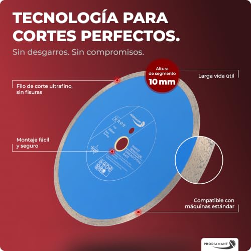 Miniatura 3 de Prodiamant Disco De Corte De Diamante Para Azulejos Y Baldosas Profesional 300 Mm X 30 25,4 Mm F702 Prorim No Se Rompe En Azulejos Y Baldosas De Gres Porcelánico Y Piedra Natural