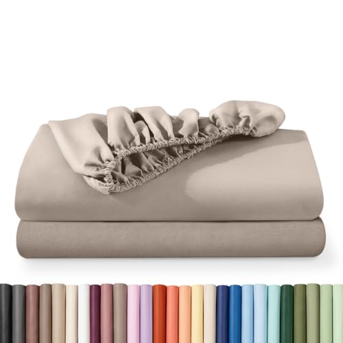 Bare Home 2-Pack Fitted Sheet 1800 Ultra-Soft (Queen, Pebble)