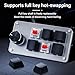 SinLoon Mini Macro Programmable Keyboard USB Mini 6 Key 1 Knob Mechanical OSU Gaming Keyboard RGB DIY Multi-Function Keyboard Compatible with Mac OS, Windows (Black)