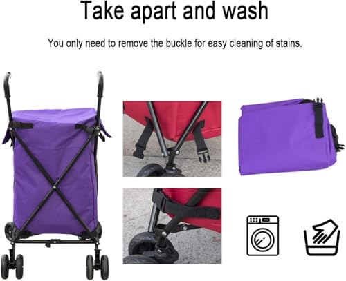 Carrello pieghevole resistente con ruote, portatile, da giardino, per un facile trasporto di casse e attrezzi da esterno, perfetto per carichi pesanti