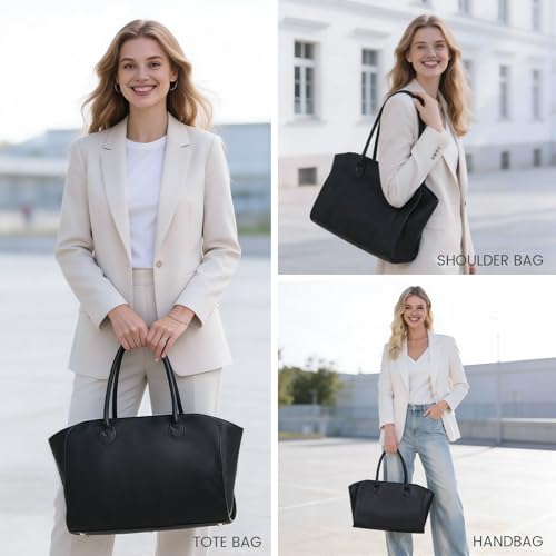 Bolso de mujer satchel grande con múltiples bolsillos miniatura 2