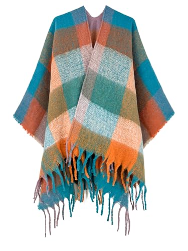 Image of Breezy Lane Women's Shawl Wraps Warm Poncho Ruana Wrap Cardigan