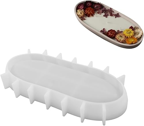 Molde de bandeja de almacenamiento de bricolaje, contenedor de joyería, molde de fundición de resina, molde para portavelas de bricolaje, molde de