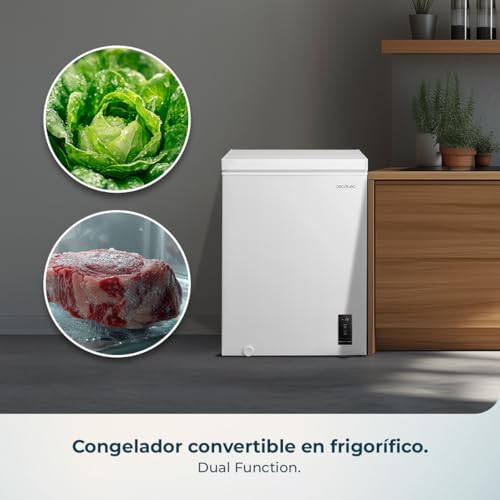 Miniatura 4 de Cecotec Congelador Horizontal 143l Bolero Coolmarket Chest 143p White E. Cesta Con Asas, Control Electrónico Led, Ultracontact D-Cool, Dual Function, Puerta Zerog 80 -30 , Fast Freezing, Compacto